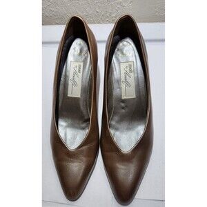 Vintage Amalfi Size 8B Monica Bronze Italian Leather Heels